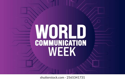 November is World Communications Week background template. Holiday concept. suitable for placard, background,Greeting Card, Poster design template with text inscription, standard Social Media Post.