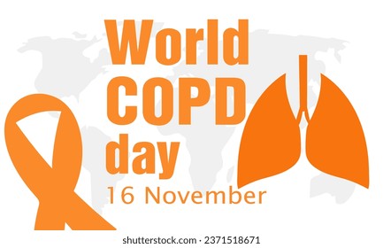 November is World COPD day vector illustration