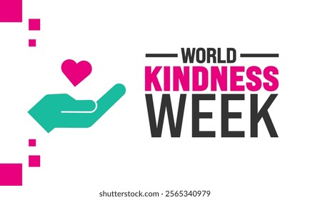 November is World Kindness Week background template. Holiday concept. suitable for placard, background, Greeting Card, Poster design template with text inscription, standard Social Media Post.