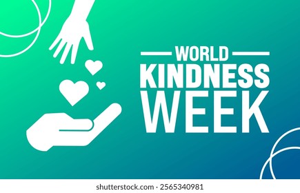 November is World Kindness Week background template. Holiday concept. suitable for placard, background, Greeting Card, Poster design template with text inscription, standard Social Media Post.