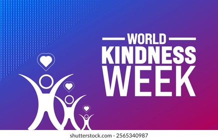 November is World Kindness Week background template. Holiday concept. suitable for placard, background, Greeting Card, Poster design template with text inscription, standard Social Media Post.