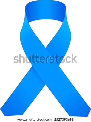 Laço Novembro, azul fundo com gradiente azul. November bow, blue background with blue gradient.
