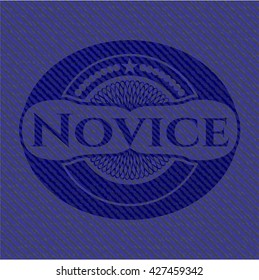 Tarjeta de Novice con textura de denim