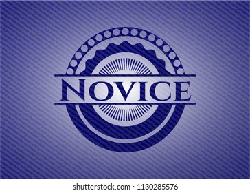 Novice badge with jean texture