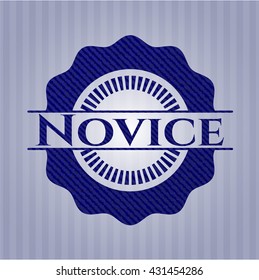 Insignia de Novice con textura jean