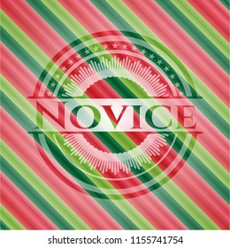 Novice christmas colors style emblem.