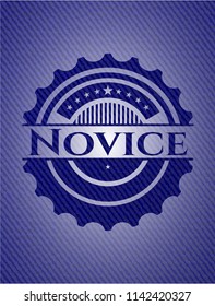 Novice emblem with denim texture