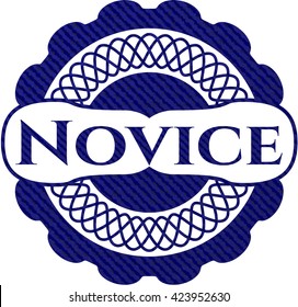 Novice emblem with denim texture