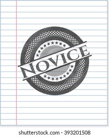 Novice emblem with pencil effect