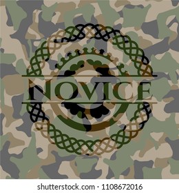 Novice on camouflaged pattern