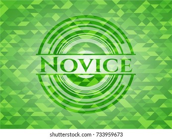 Novice realistic green mosaic emblem