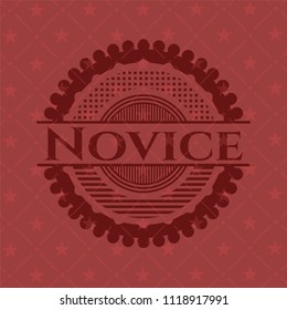 Novice red emblem. Retro