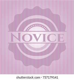 Novice retro style pink emblem