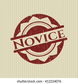 Novice rubber stamp with grunge texture