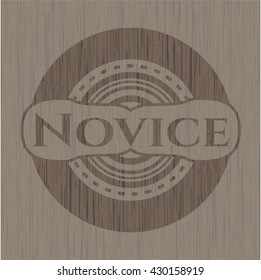 Novice wooden emblem. Vintage.