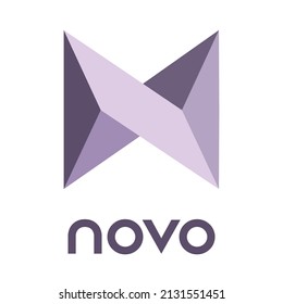 Novo (NOVO) crypto currency symbol logo template. Altcoin vector illustration template. Block chain based futuristic and decentralized virtual payment money concept.