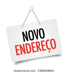 Novo endereço, New address in Portuguese