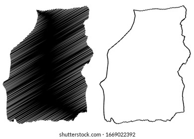 Novo Selo Municipality (Republik Nordmakedonien, SüdostStatistische Region) Karte Vektorillustration Illustration, Skizze Novo Selo Karte