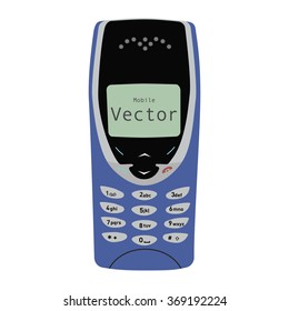 Novosibirsk, Russia - January, 2016: Nokia phone. Button. Flat. Vector graphics