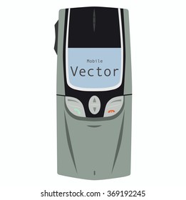 Novosibirsk, Russia - January, 2016: Nokia phone. Button. Flat. Vector graphics