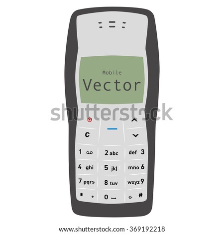 Novosibirsk, Russia - January, 2016: Nokia phone. Button. Flat. Vector graphics