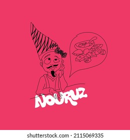 Novruz characters vector illustration. Novruz concept