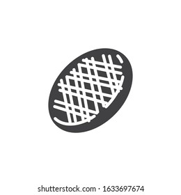 Novruz holiday pastry - sweet bun vector icon. filled flat sign for mobile concept and web design. Azerbaijan pastry sweet bread glyph icon. Symbol, logo illustration. Vector graphics
