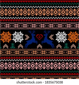 Novrvezh ethnic pattern with deer