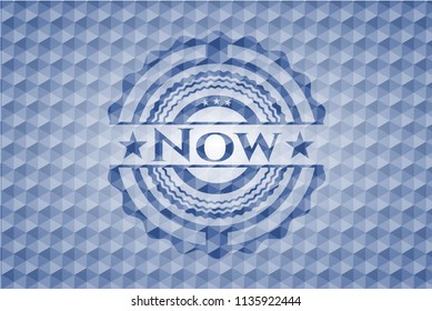 Now blue polygonal emblem.