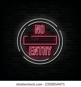 Now Entry Neon Signs Vector Design Template Neon Style