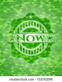 Now green mosaic emblem