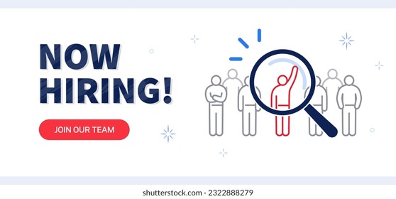 Now hiring: career employment job vacancy post, recruitment web banner