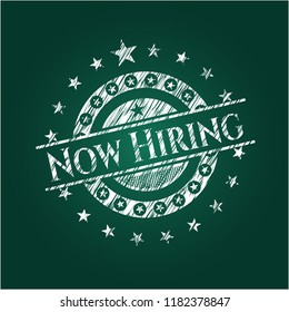 Now Hiring chalk emblem