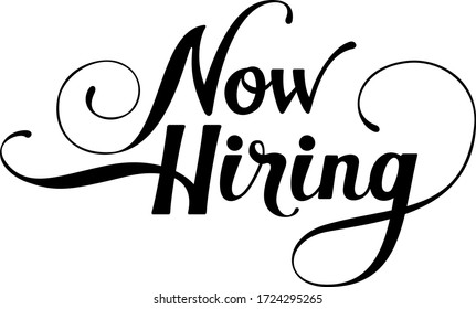 Now hiring - custom calligraphy text