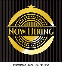  Now Hiring gold emblem