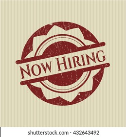 Now Hiring grunge seal
