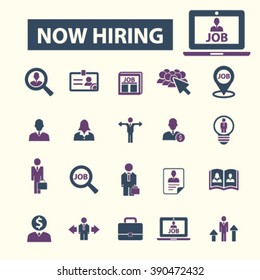 now hiring icons
