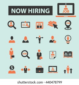 now hiring icons