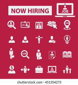 now hiring icons