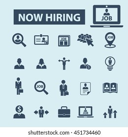 now hiring icons