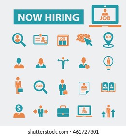 now hiring icons