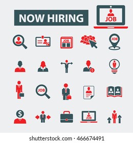 now hiring icons