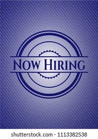  Now Hiring with jean texture