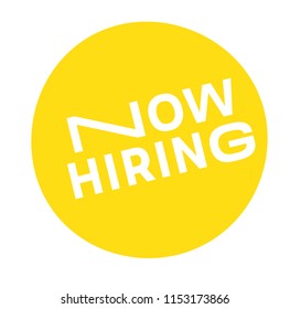 now hiring label