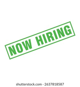 Now Hiring Letter Rubber Stamp Template Design