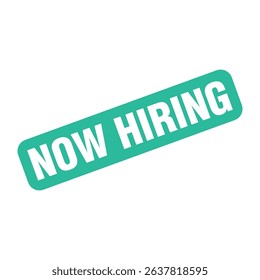 Now Hiring Letter Rubber Stamp Template Design