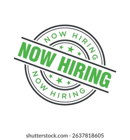 Now Hiring Letter Rubber Stamp Template Design