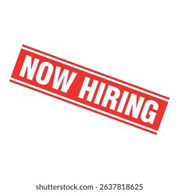 Now Hiring Letter Rubber Stamp Template Design