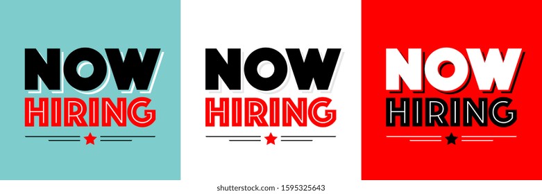 Now hiring on different background