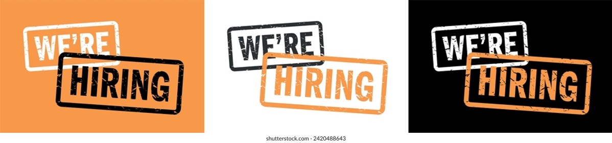 Now hiring on rubber stamp imprint